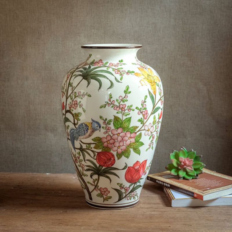 bình gốm bát tràng vẽ tay cao cấp