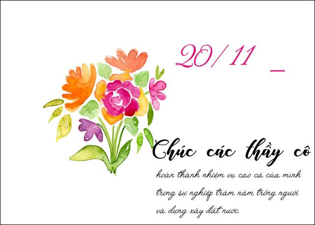lời chúc thầy cô 20/11