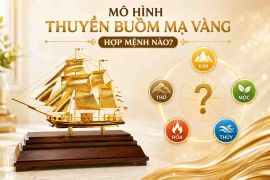 Mô hình thuyền buồm mạ vàng hợp tuổi nào, mệnh nào?