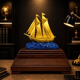 Thuyền buồm mạ vàng 24k