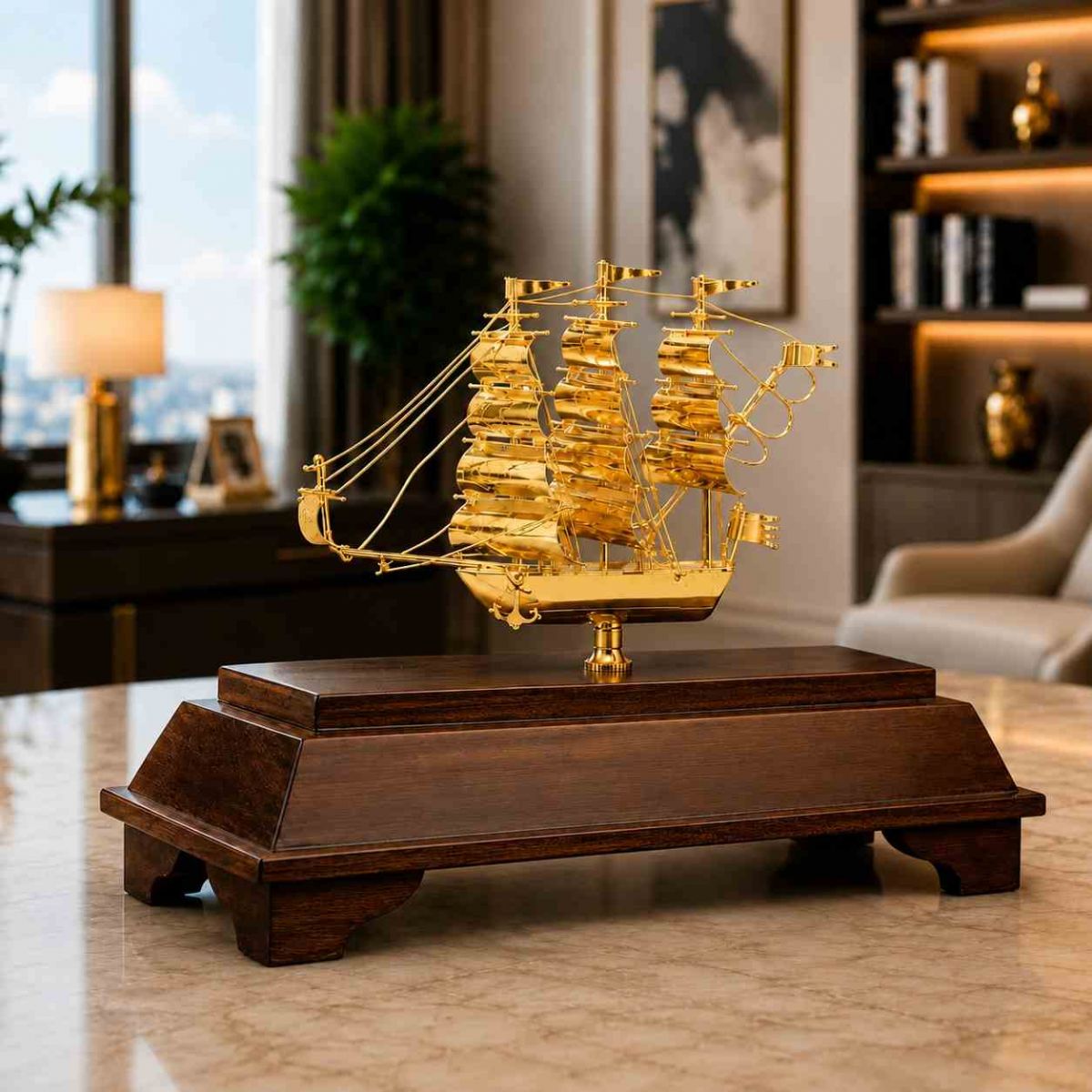 quà tặng tân gia mạ vàng sang trọng