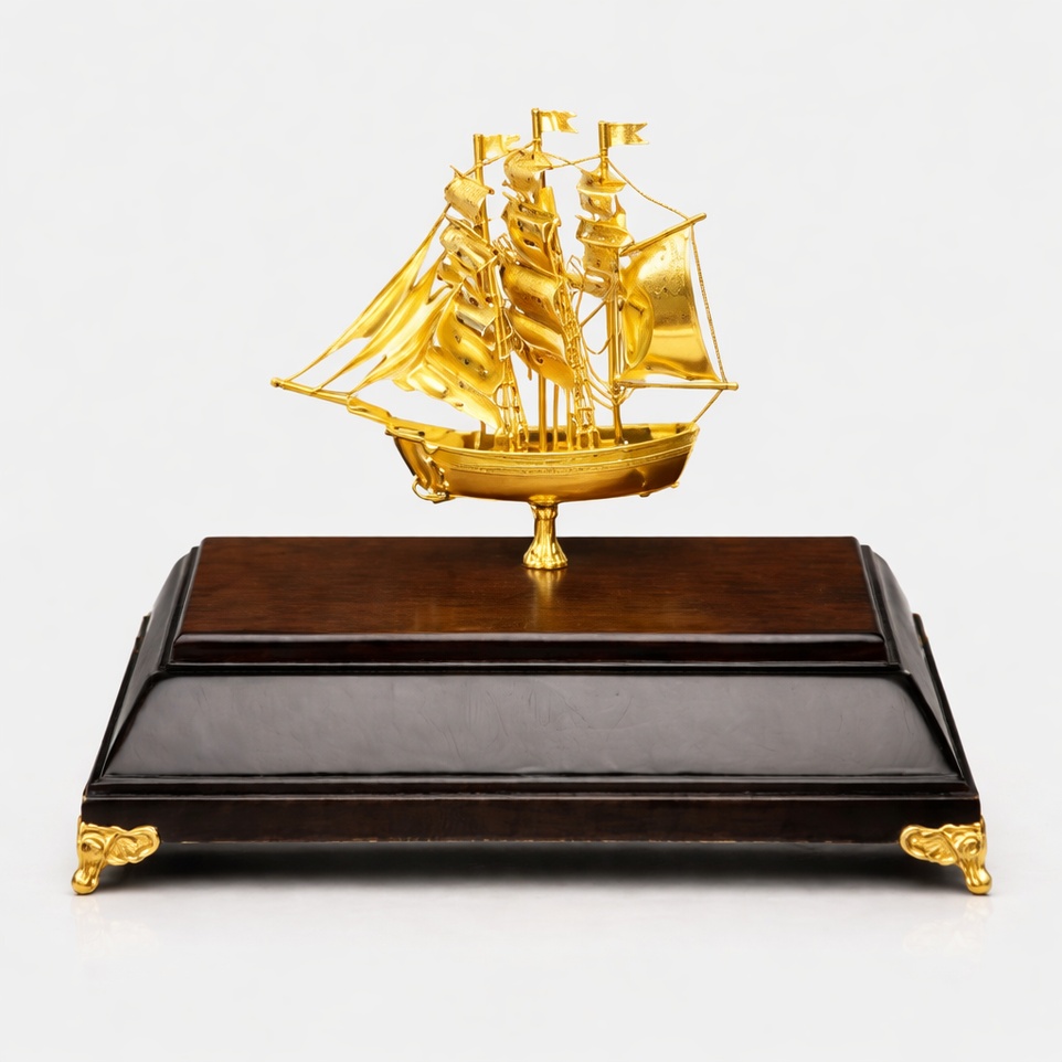 Thuyền phong thuỷ mạ vàng MS 14