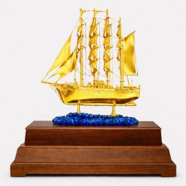 Mô hình thuyền buồm mạ vàng cỡ đại 