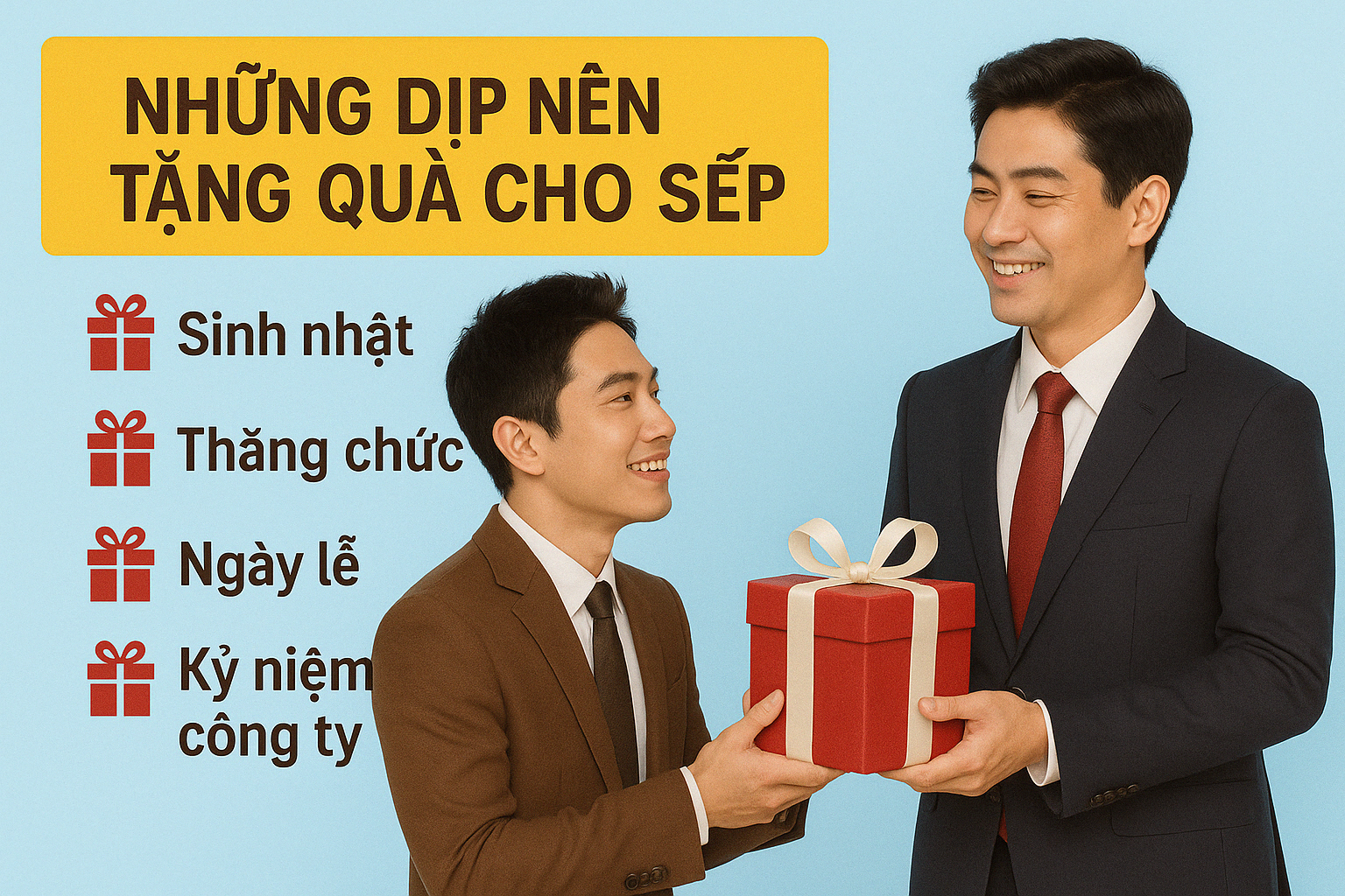 Chọn đúng dịp để tặng quà cho sếp giúp tăng kết tình kết nối với cấp trên