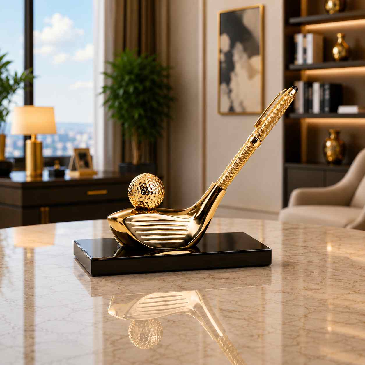 Quà tặng golf mạ vàng 08