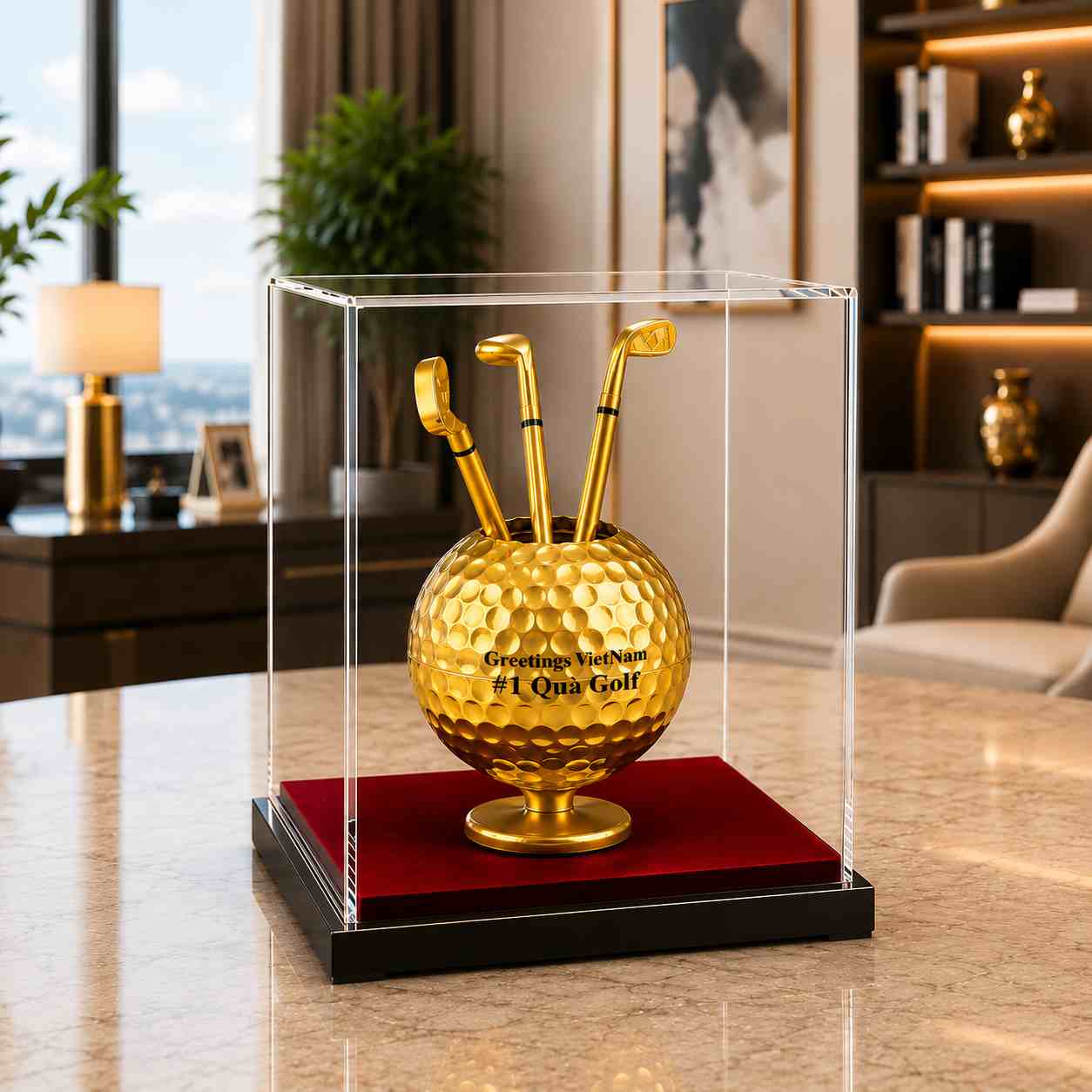 Quà tặng golf mạ vàng 07