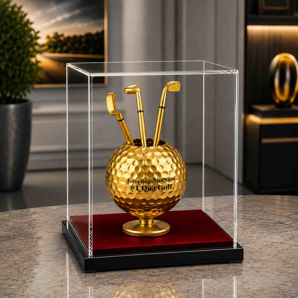 Quà tặng golf mạ vàng 07
