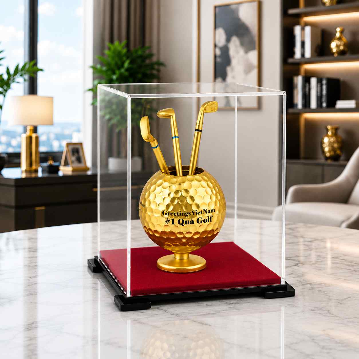 Quà tặng golf mạ vàng 07