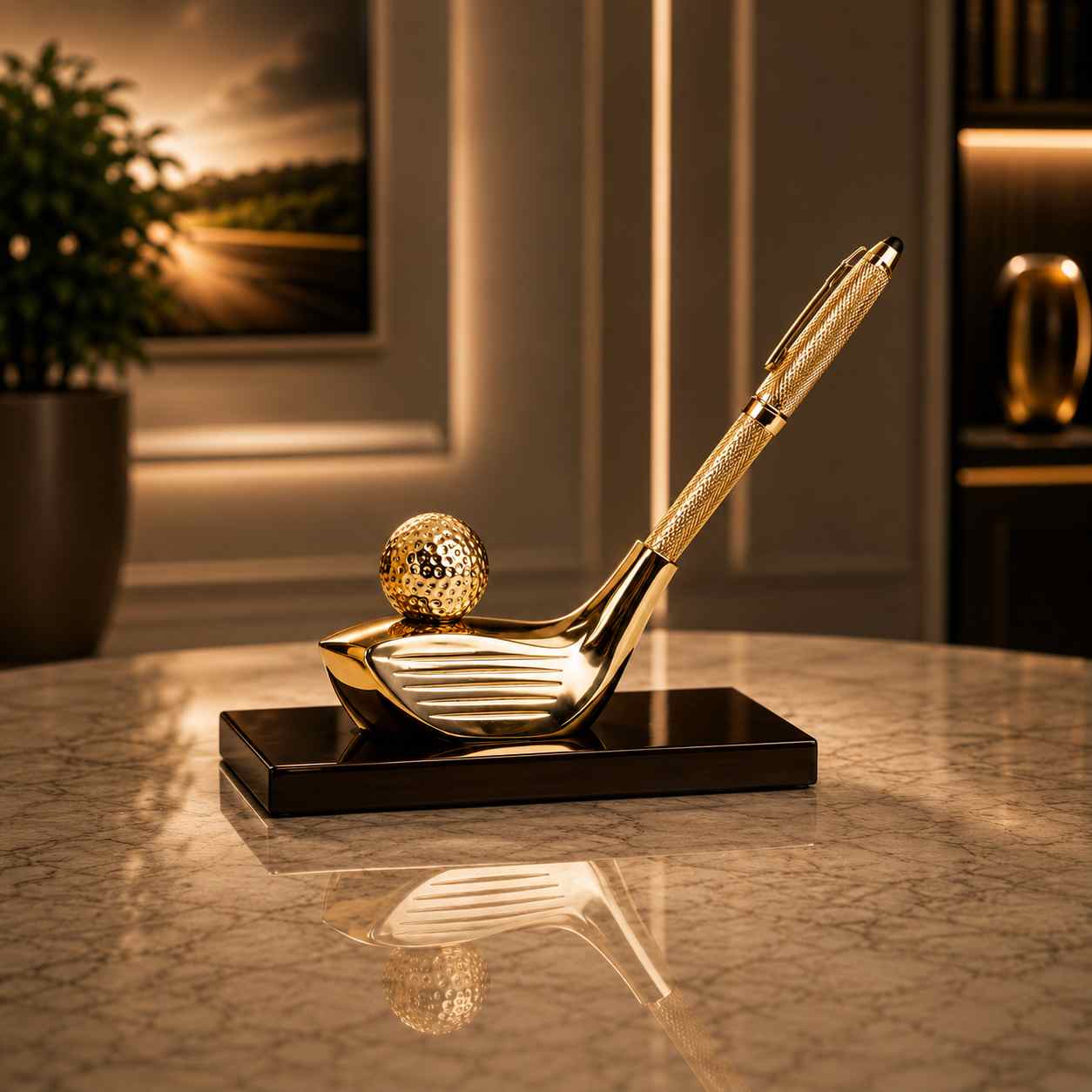 Quà tặng golf mạ vàng 08