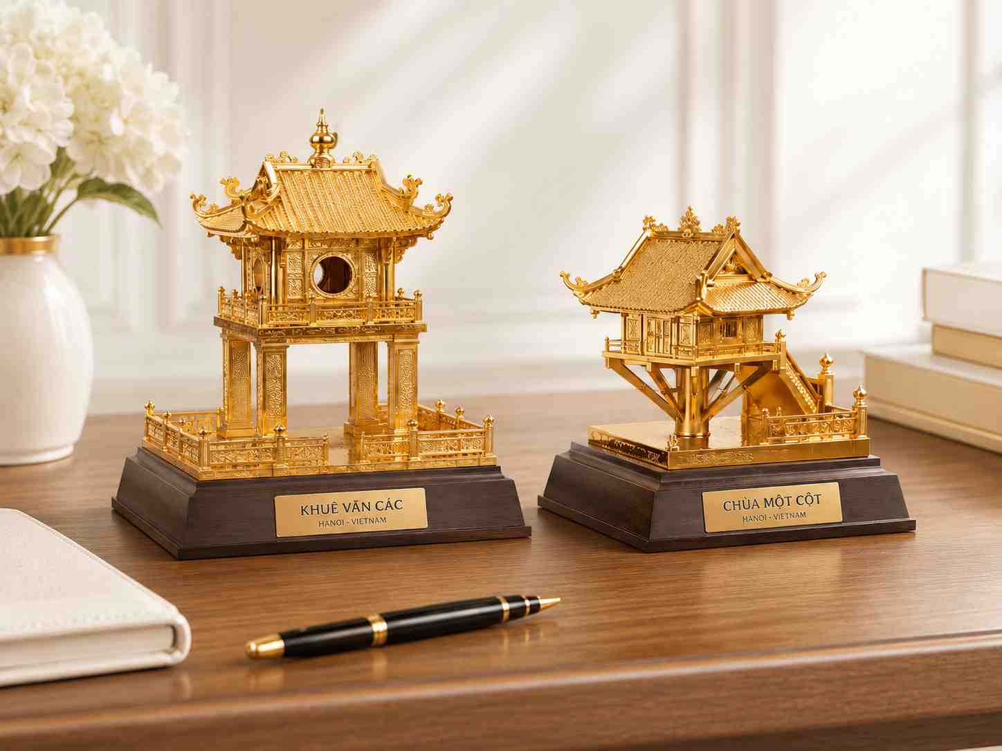 Mô hình Khuê Văn Các-Chùa Một Cột mạ vàng