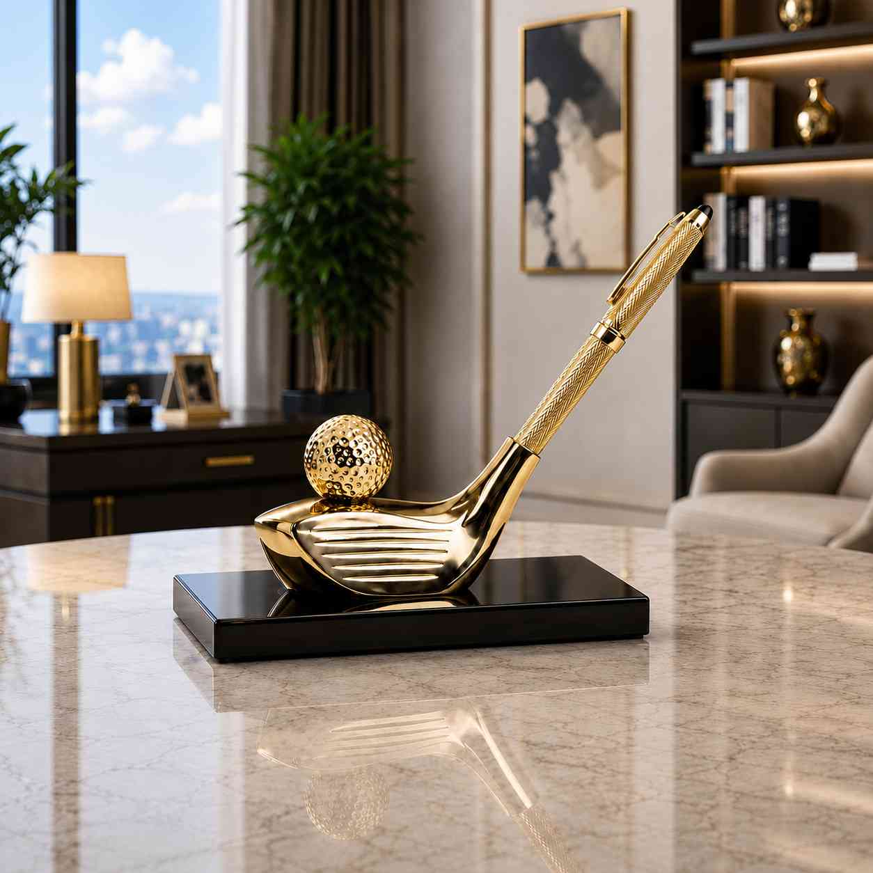 Quà tặng golf mạ vàng 08