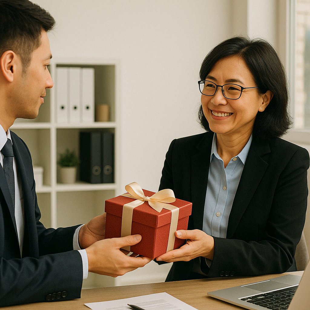 tặng quà cho sếp là thể hiện sự quý trọn biết ơn sếp đã dìu dắt chỉ bảo trong công việc 
