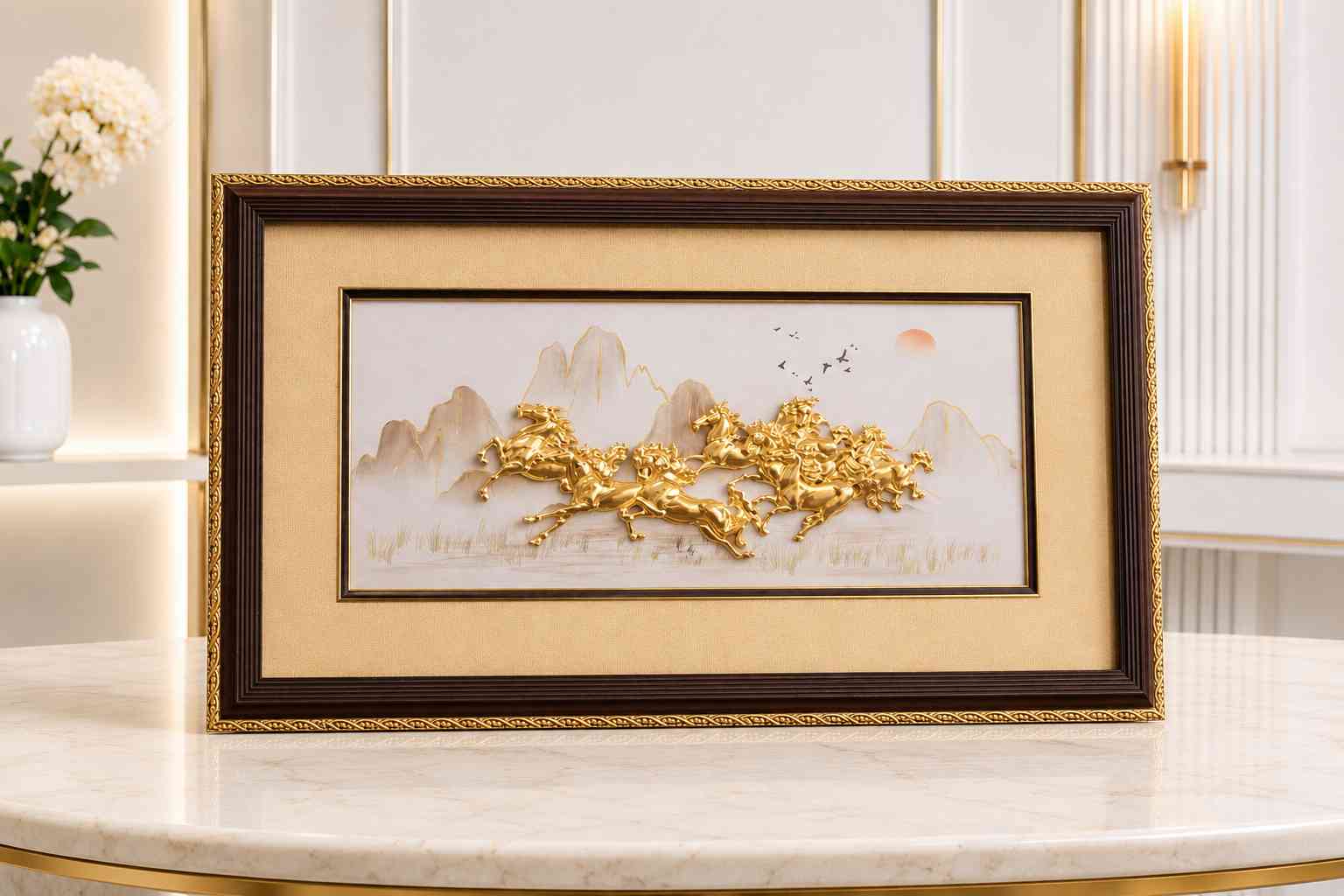 tranh mạ vàng mã đáo thành công