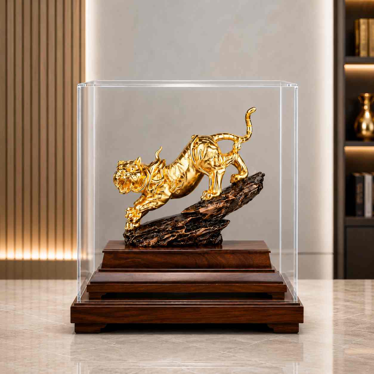 Tượng hổ mạ vàng phong thủy