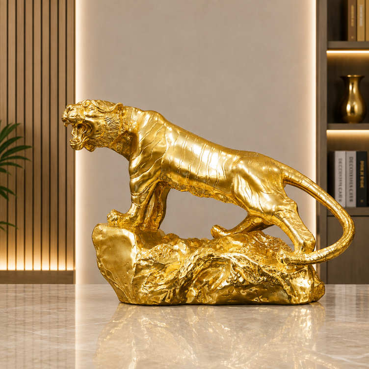 Tượng hổ mạ vàng 24k