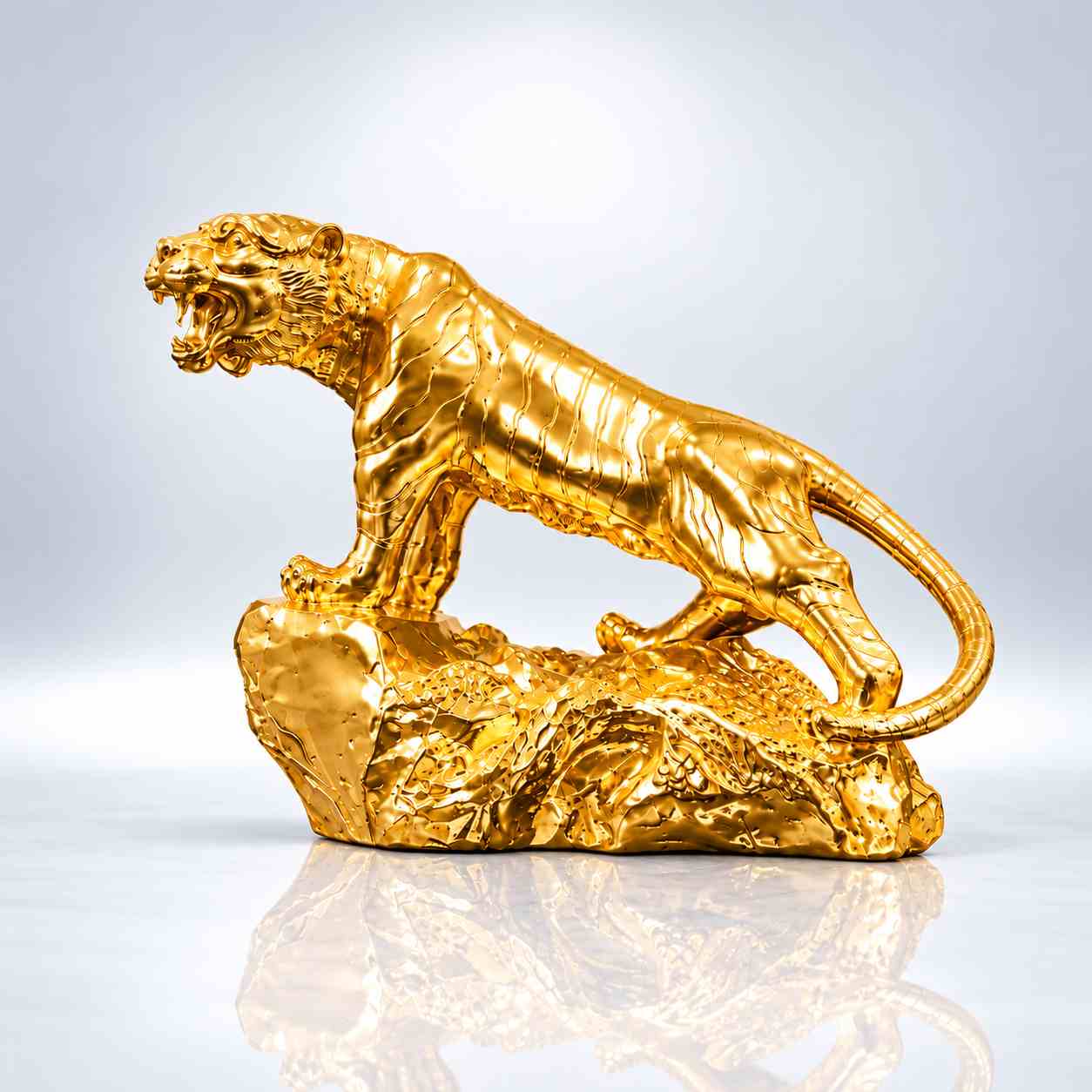 Tượng hổ mạ vàng 24k