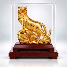 Tượng hổ mạ vàng quà tặng sếp
