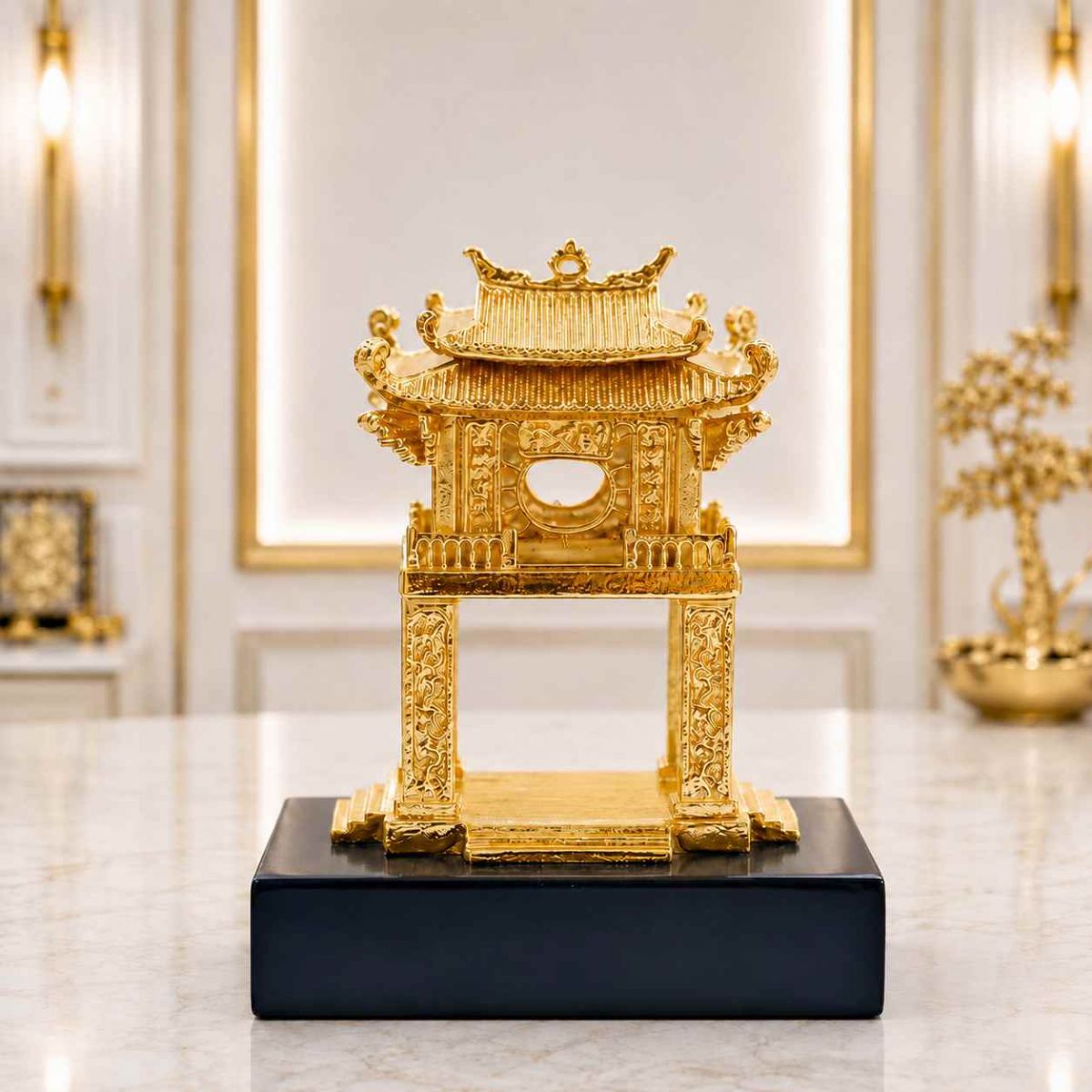 tượng khuê văn cac mạ vàng
